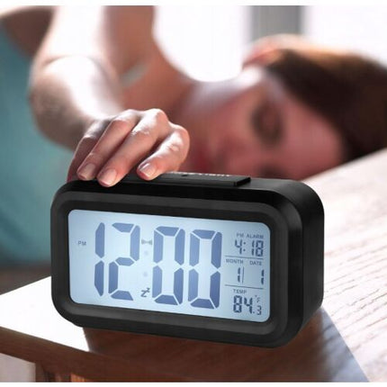 Digital Alarm Clock Steering Wheel, LCD, Temperature, Light Sensor