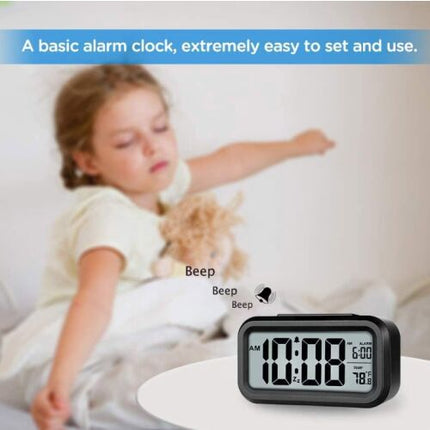 Digital Alarm Clock Steering Wheel, LCD, Temperature, Light Sensor