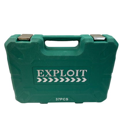 EXPLOIT Tool set 37 pieces for home DIY, minor repairs and automotive installation