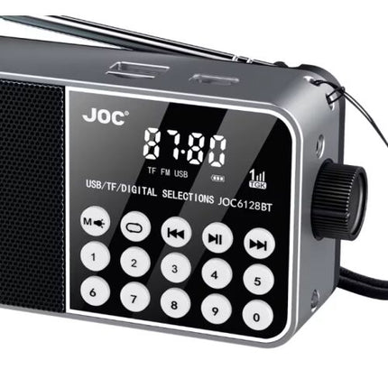 JOC Portable Bluetooth Speaker, Full Band Radio with LED Digital Display, Mini Portable MP3 Player
