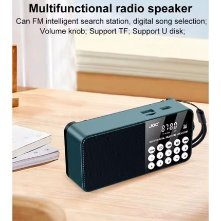 JOC Portable Bluetooth Speaker, Full Band Radio with LED Digital Display, Mini Portable MP3 Player