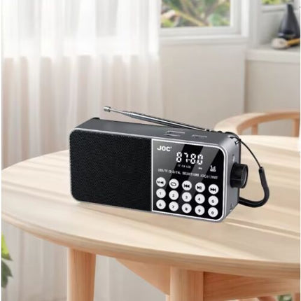JOC Portable Bluetooth Speaker, Full Band Radio with LED Digital Display, Mini Portable MP3 Player