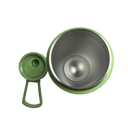 AKINSDA Insulated Water Bottle 650 ml Green Color, Double-Layer Stainless Steel Thermos, with Carrying Handle