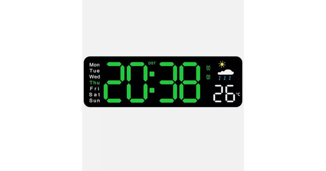 Digital LED clocks, wall-mounted, table clock with temperature display