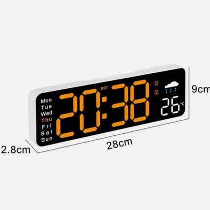 Digital LED clocks, wall-mounted, table clock with temperature display