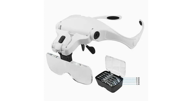 LED jewelry magnifier, set with frame and magnifying lenses 9892B2C