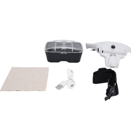 LED jewelry magnifier, set with frame and magnifying lenses 9892B2C