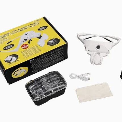 LED jewelry magnifier, set with frame and magnifying lenses 9892B2C