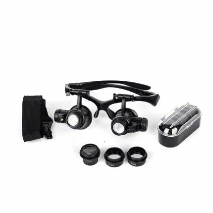 Head magnifier Wireman Magnifier 9892G Magnification: 25x 20x 15x 10x, two LED lights