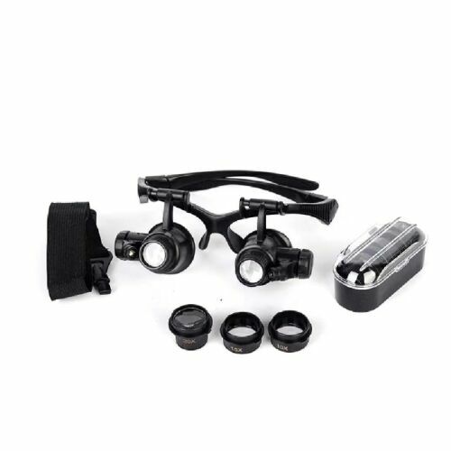 Head magnifier Wireman Magnifier 9892G Magnification: 25x 20x 15x 10x, two LED lights