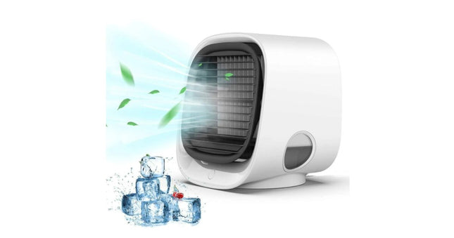 Personal air cooler, 3 in 1, white, mini size, 7 LED colors, USB power supply, 166x152x145mm