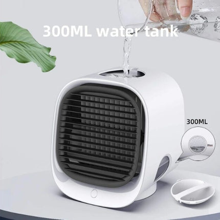 Personal air cooler, 3 in 1, white, mini size, 7 LED colors, USB power supply, 166x152x145mm