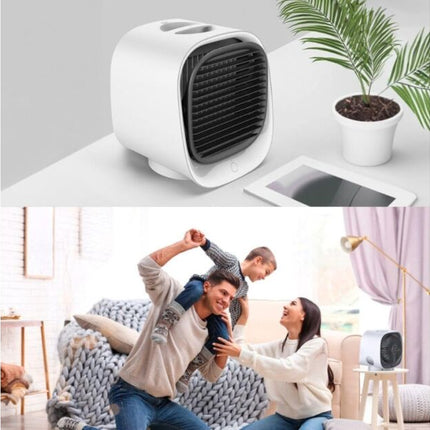 Personal air cooler, 3 in 1, white, mini size, 7 LED colors, USB power supply, 166x152x145mm