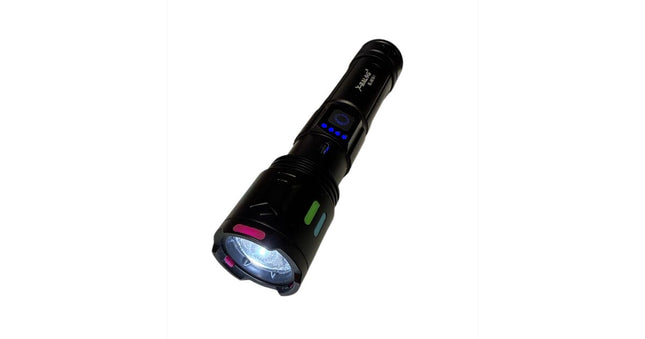 USB Rechargeable Flashlight 3000M, BL-6619-1, 15.9 cm, 26650 Battery, 6 Lighting Modes, High Brightness
