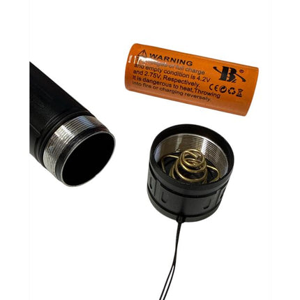 USB Rechargeable Flashlight 3000M, BL-6619-1, 15.9 cm, 26650 Battery, 6 Lighting Modes, High Brightness