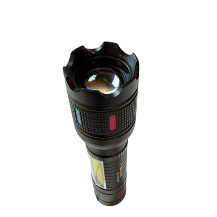 Aluminum LED flashlight, USB Type-C charging, 4 lighting modes