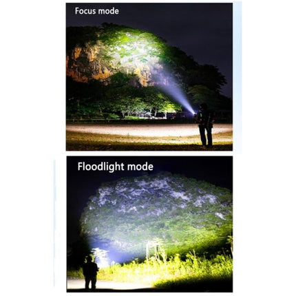 Aluminum LED flashlight, with battery 26650mah, USB Type-C charging, 5 lighting modes (KH-W515)