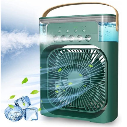Mini portable fan, cooler and humidifier, 600ml, 21x9x26cm