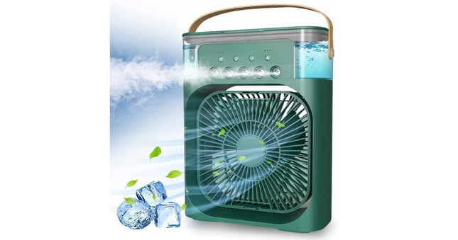 Mini portable fan, cooler and humidifier, 600ml, 21x9x26cm