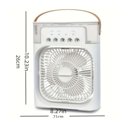 Mini portable fan, cooler and humidifier, 600ml, 21x9x26cm