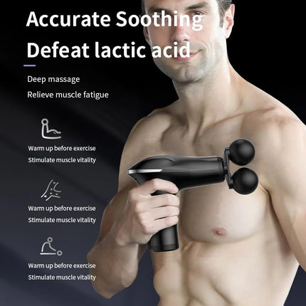 Massage gun, double-headed, for pain relief and circulation