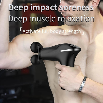 Massage gun, double-headed, for pain relief and circulation