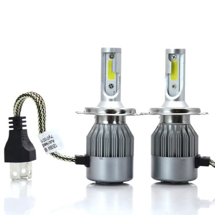 2 pcs C6 car LED kit, H1, H4, H7, 36w, 3800 lumen, 6500K, AUTO, 12-24 volts, COB