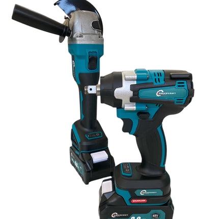 Tool set angle grinder and impact driver with 2 batteries 8 Ah, 48V DK-3002/5001