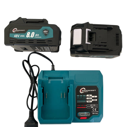 Tool set angle grinder and impact driver with 2 batteries 8 Ah, 48V DK-3002/5001