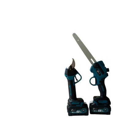 3 in 1 Tool set with 2 batteries 8 Ah 48V, Cordless mini chainsaw, Lopper, Cordless lopper for trimming branches and cutting wood
