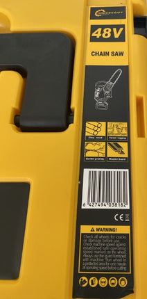 Cordless Electric Chainsaw 48V with 2 Batteries for Tree Pruning, Branch and Wood Cutting