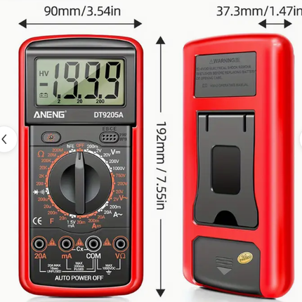 Digital Multimeter - 3 1/2 Digit Display - DT9205A