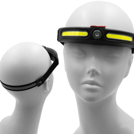 Rechargeable headlamp, all-angle headlight, 4 lighting modes, COB LED + XPE LED lamps, 270°