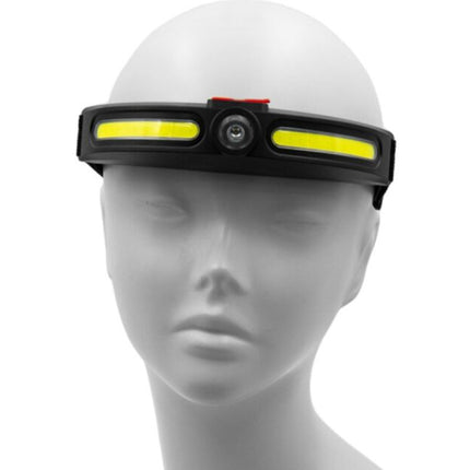 Rechargeable headlamp, all-angle headlight, 4 lighting modes, COB LED + XPE LED lamps, 270°