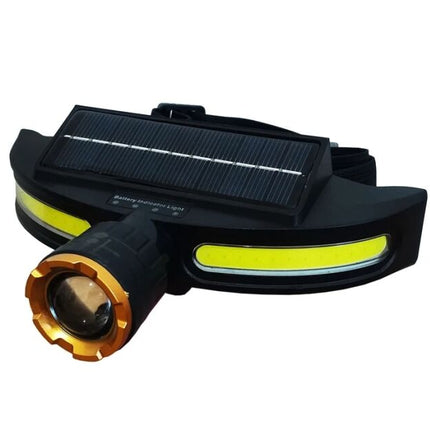 Rechargeable Headlamp LED, Solar headlamp, black color