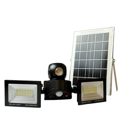 XG-T50 Double Waterproof Solar LED Floodlight 200W with Motion Sensor and Remote Control, IP67