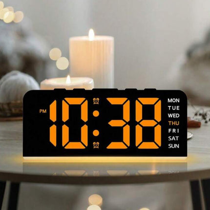 LED large display, lamp clock, calendar snooze multi-function digital alarm clock