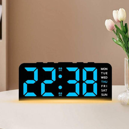 LED large display, lamp clock, calendar snooze multi-function digital alarm clock