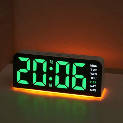 LED large display, lamp clock, calendar snooze multi-function digital alarm clock