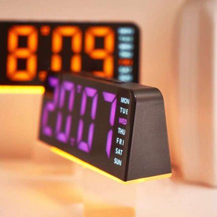 LED large display, lamp clock, calendar snooze multi-function digital alarm clock