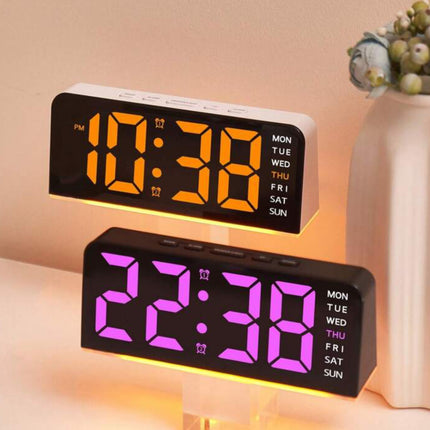 LED large display, lamp clock, calendar snooze multi-function digital alarm clock