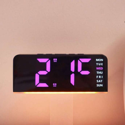 LED large display, lamp clock, calendar snooze multi-function digital alarm clock