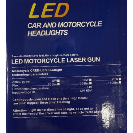 Motorcycle LED fog lights, Motorcycle LED fog lights, Motorcycle accessory spotlights with yellow halo ring and switch 12V/24V, 1pc black