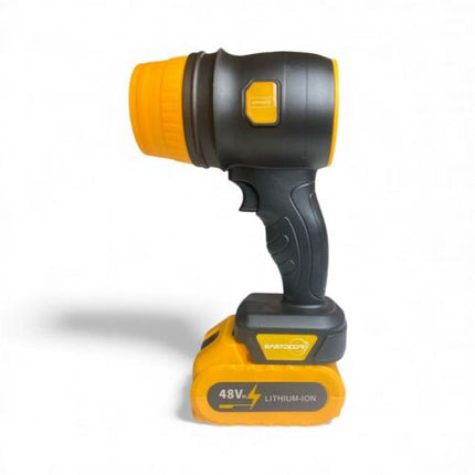 21V 48VH electric turbine blower, 508g thrust, strong airflow, suitable for car cleaning and dust removal, comes with 2 batteries and charger