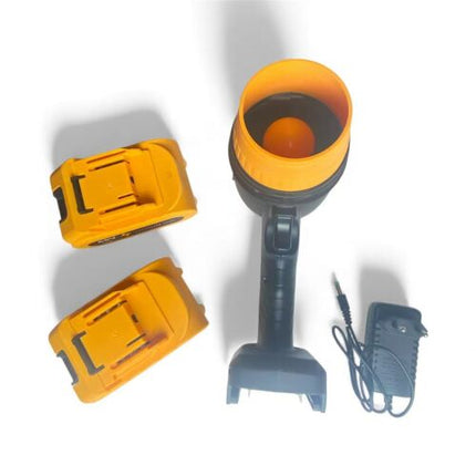 21V 48VH electric turbine blower, 508g thrust, strong airflow, suitable for car cleaning and dust removal, comes with 2 batteries and charger