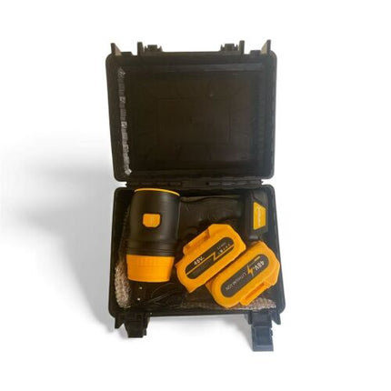 21V 48VH electric turbine blower, 508g thrust, strong airflow, suitable for car cleaning and dust removal, comes with 2 batteries and charger