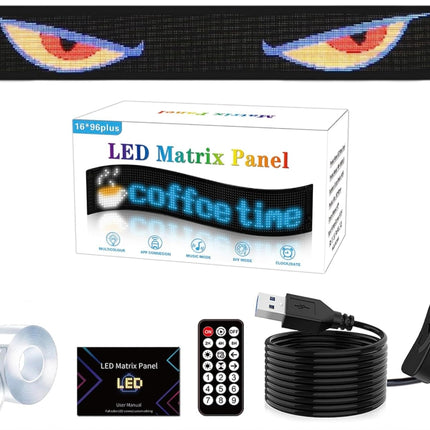 Matrix LED Panel, APP Control, Programmable Flexible LED Panel, Multi-Color, 192mm x 898 mm