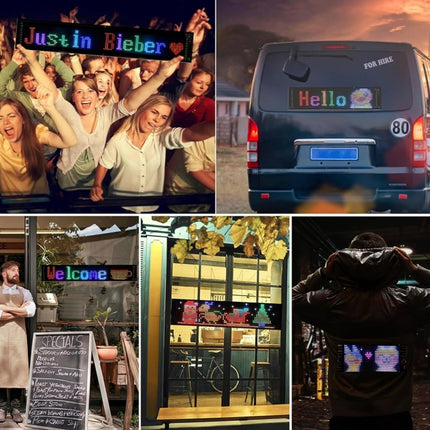 Matrix LED Panel, APP Control, Programmable Flexible LED Panel, Multi-Color, 192mm x 898 mm