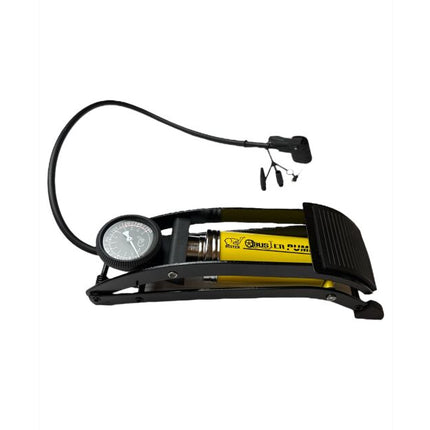 Foot pump with pressure gauge, 118 PSI 8 Bar