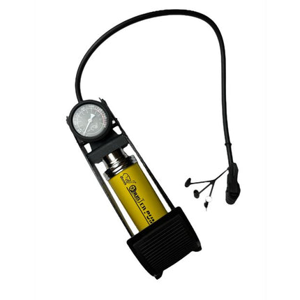 Foot pump with pressure gauge, 118 PSI 8 Bar